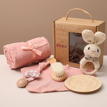 Baby Geschenkset mit Elefant – Neutrales Baby Erstausstattungs- und Pflege-Set, Ideal als Geschenk zur Geburt