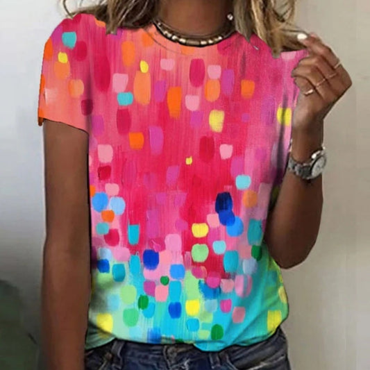 Adrian – Sommerliches Blumenmuster Rundhals-T-Shirt