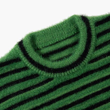 Herren Streetwear Oversize Strickpullover mit Streifen – Lässiger Herbst/Winter Look