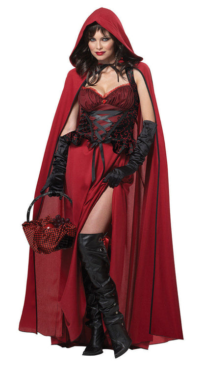 Damen Halloween Kostüm Märchen-Rotkäppchen – Verführerisches Party-Outfit für Erwachsene