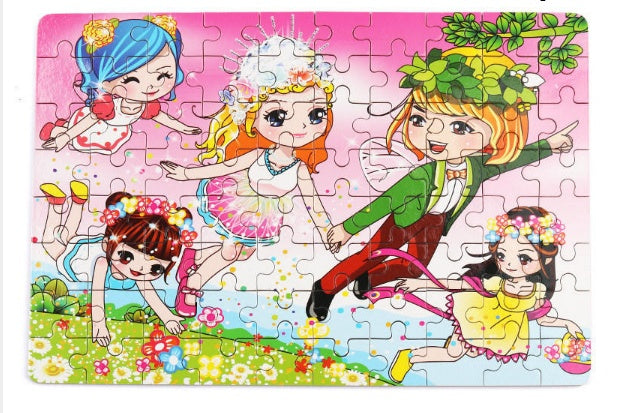 Kinder Holzpuzzle Set mit Aufbewahrungsbox – Lernspielzeug für Jungen und Mädchen, pädagogisches Puzzle ab 3 Jahren
