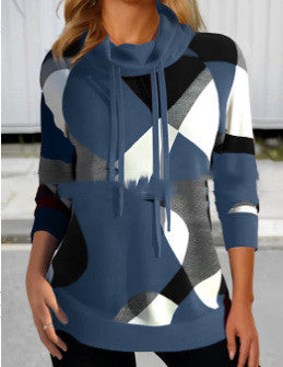 Tara – Modischer bedruckter Rollkragenpullover