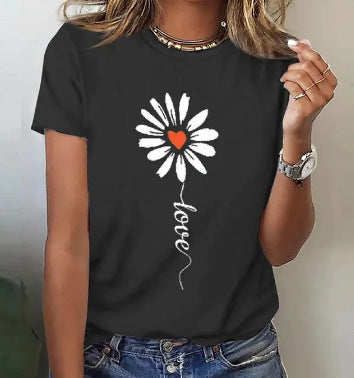 Adrian – Sommerliches Blumenmuster Rundhals-T-Shirt