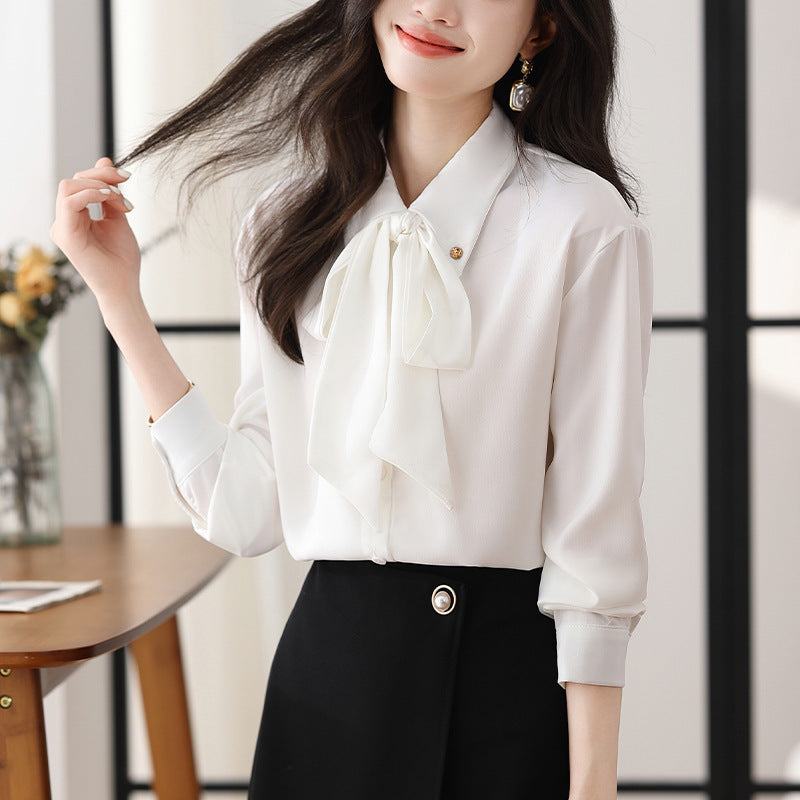 Emily – Chiffon Bluse mit langen Ärmeln