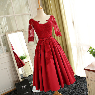 Ruby – Mid-Ärmel Braut Toastkleid Abendkleid