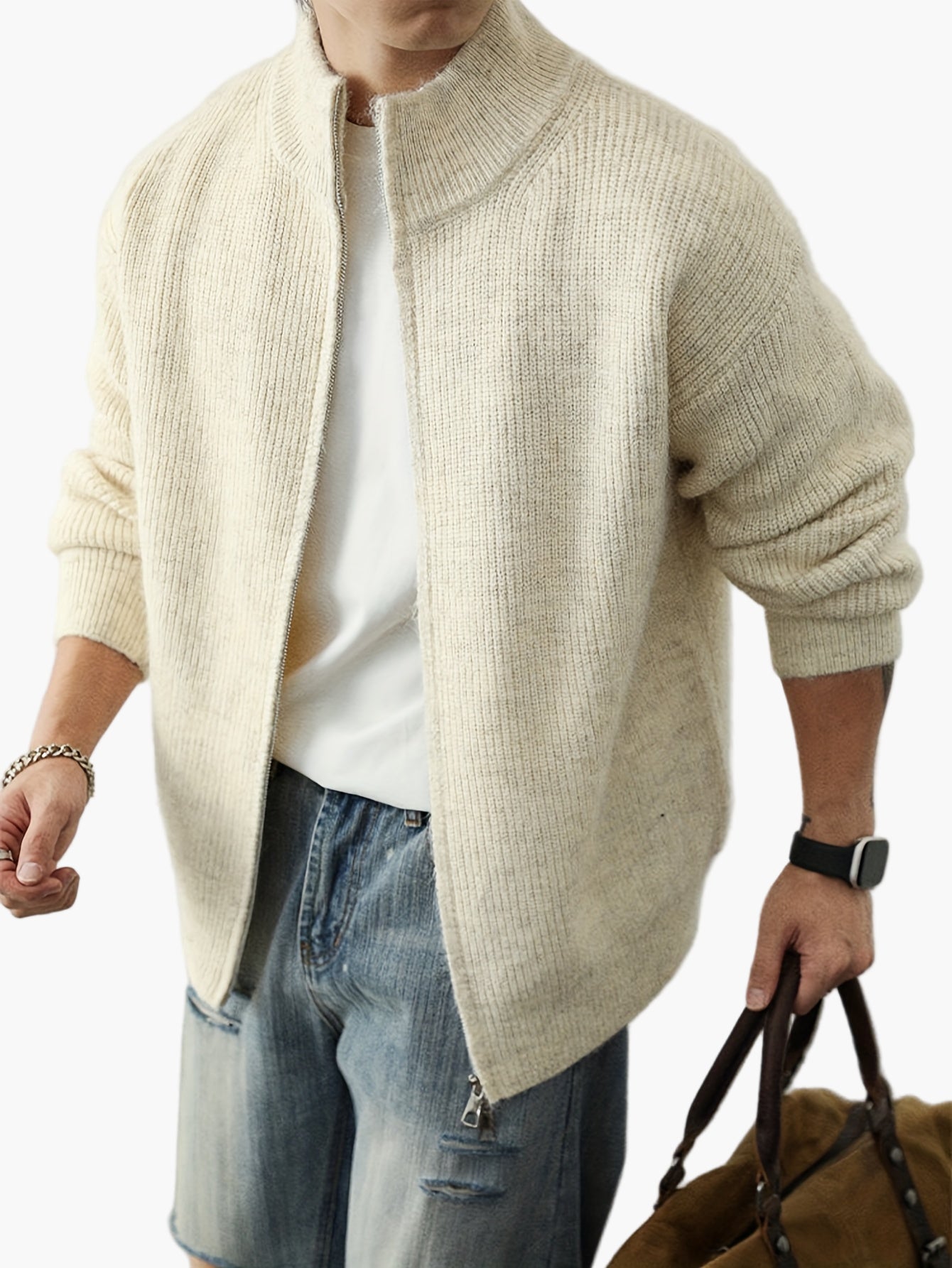 Herren Strickjacke mit Reißverschluss – Lässiger Stil für jede Jahreszeit