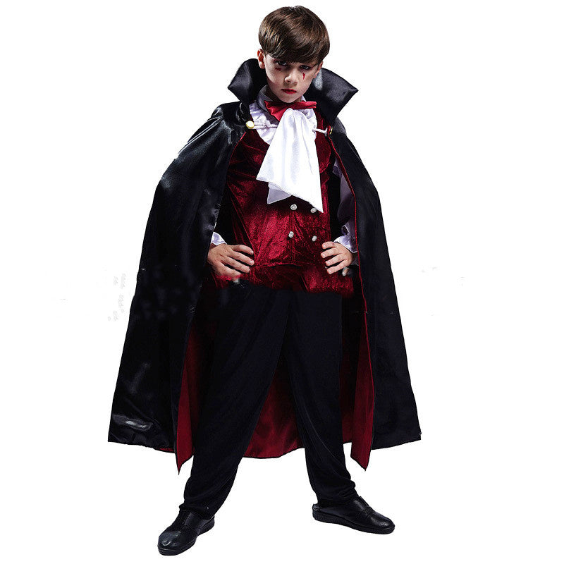 Halloween Kinder Vampir Kostüm – Jungen Dracula Verkleidung für Halloween Party & Karneval