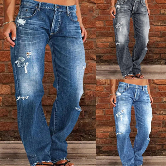 Doug – Weite Retro-Jeans mit Rissen