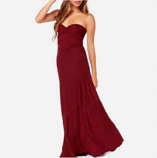 Damen Maxikleid mit Rückenfreiem Design – Elegantes Abendkleid, vielseitig tragbar, Partykleid