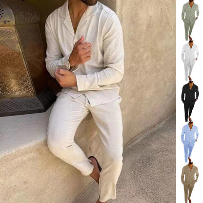 Christopher – Lässiger Herrenanzug mit Langarmhemd und Slim-Fit-Hose