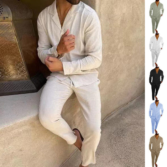 Christopher – Lässiger Herrenanzug mit Langarmhemd und Slim-Fit-Hose