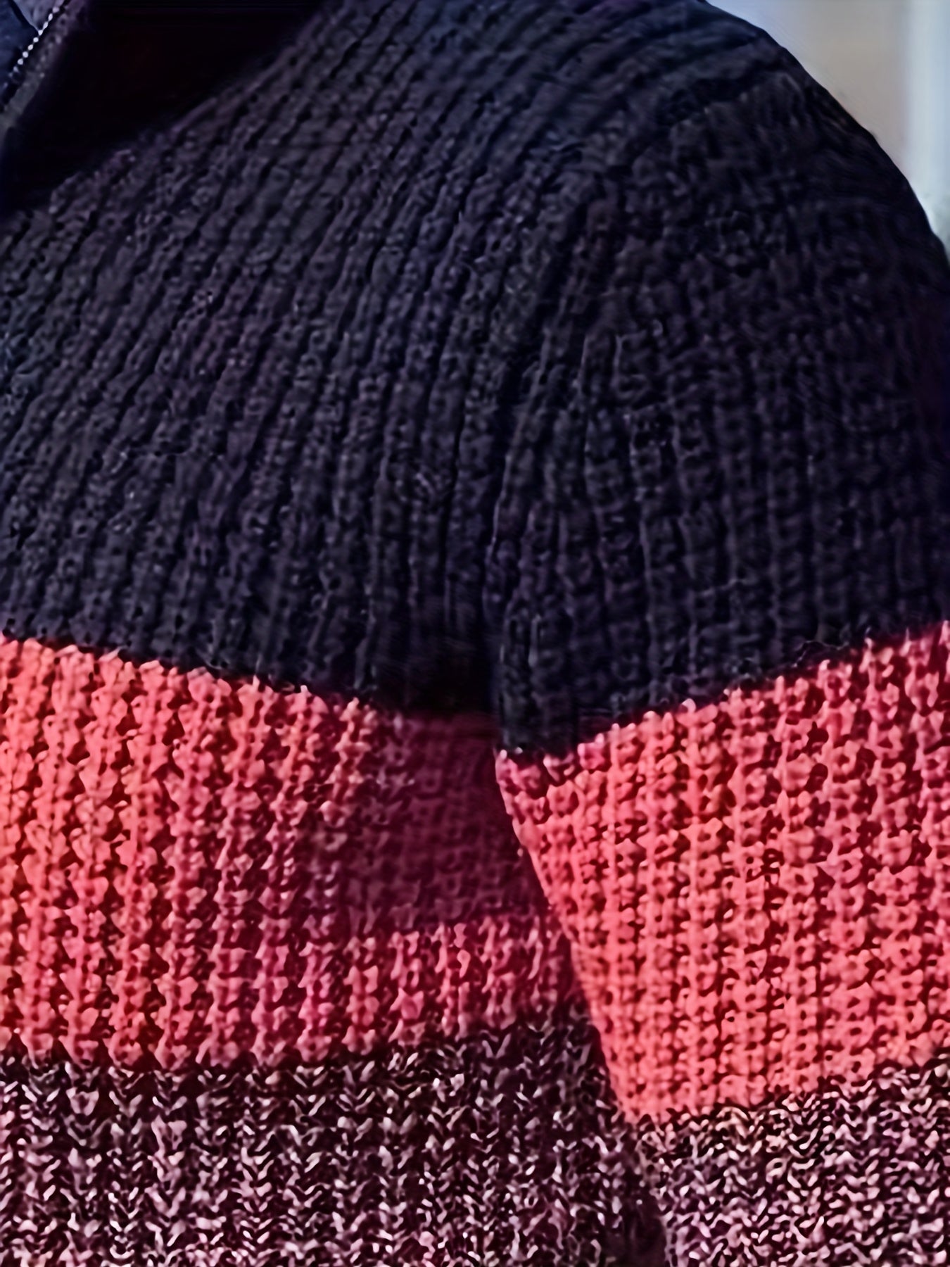 Herren Strickpullover mit Streifenmuster und Stehkragen – Modischer Freizeit-Look für Business & Alltag