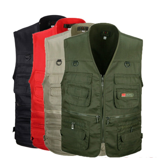 Timothy – Multifunktionale Outdoor-Weste aus hochwertigem Polyester-Baumwoll-Material