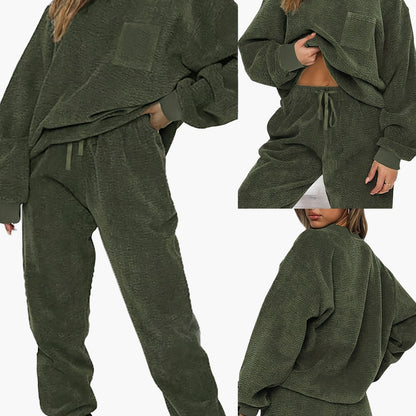 Damen Loungewear Set Zweiteiler – Bequemes Freizeit Outfit mit Oversize Pullover und Jogginghose