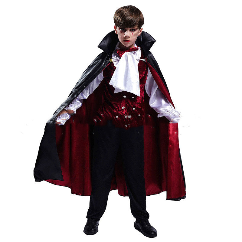 Halloween Kinder Vampir Kostüm – Jungen Dracula Verkleidung für Halloween Party & Karneval