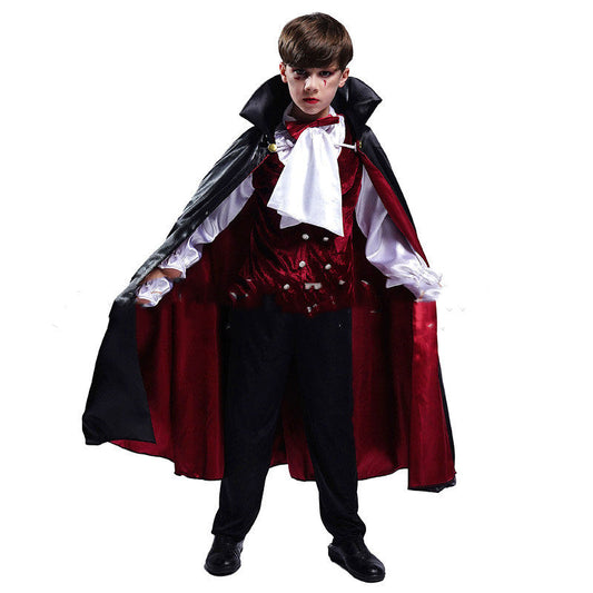 Halloween Kinder Vampir Kostüm – Jungen Dracula Verkleidung für Halloween Party & Karneval