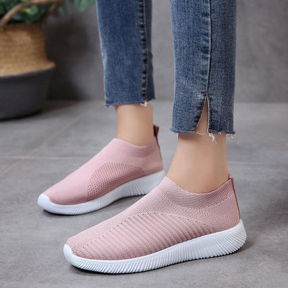 Tara – Plus Size Fly-Knit Socken Schuhe aus elastischem Stoff