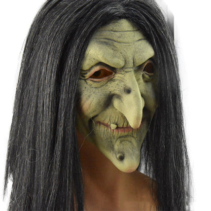 Halloween Hexenmaske für Erwachsene – Gruselige Verkleidung für Kostümpartys & Deko