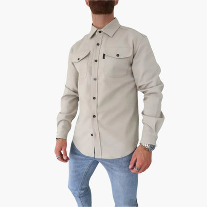Herren Overshirt Jacke – Modernes Button-Through Design, Vielseitiger Stil für Freizeit und Business