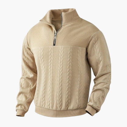 Herren Half-Zip Strickpullover – Modischer Freizeitpullover für Alltag & Büro
