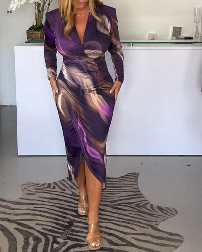 Brenda – Damenkleid mit Überkreuztem V-Ausschnitt