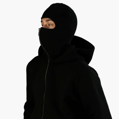 Unisex Streetwear Techwear Hoodie mit integrierter Gesichtsmaske – Urban Style für Alltag und Outdoor