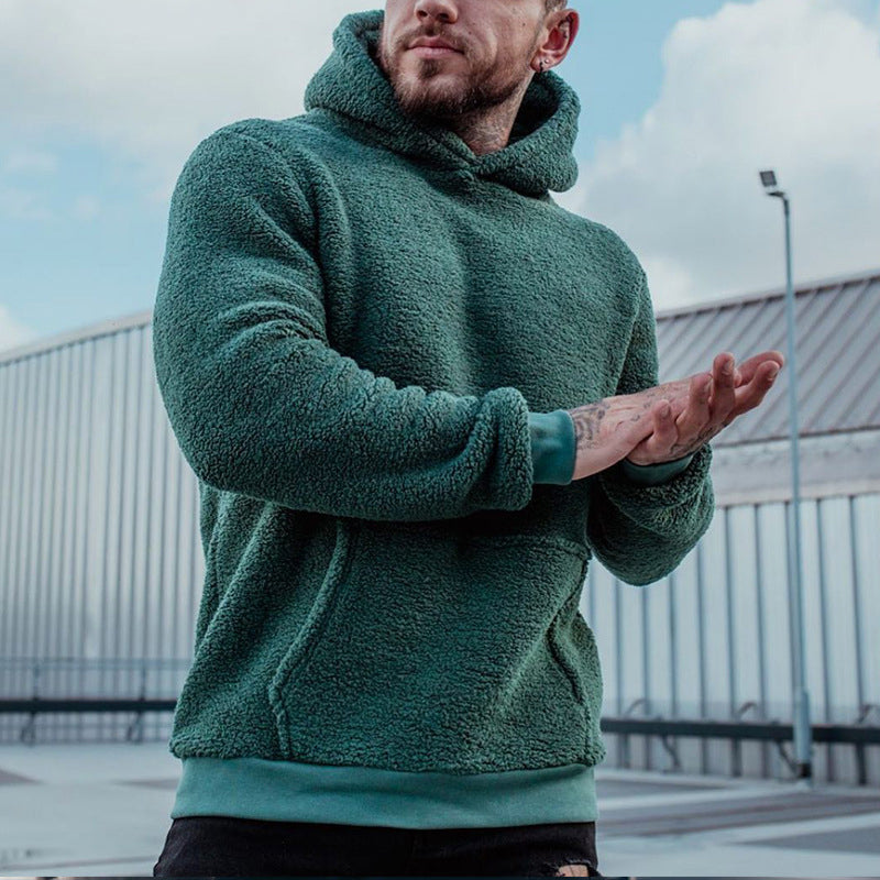 Herren Kapuzenpullover Plüsch Hoodie – Kuschelig, Modern & Bequem für Alltag und Freizeit