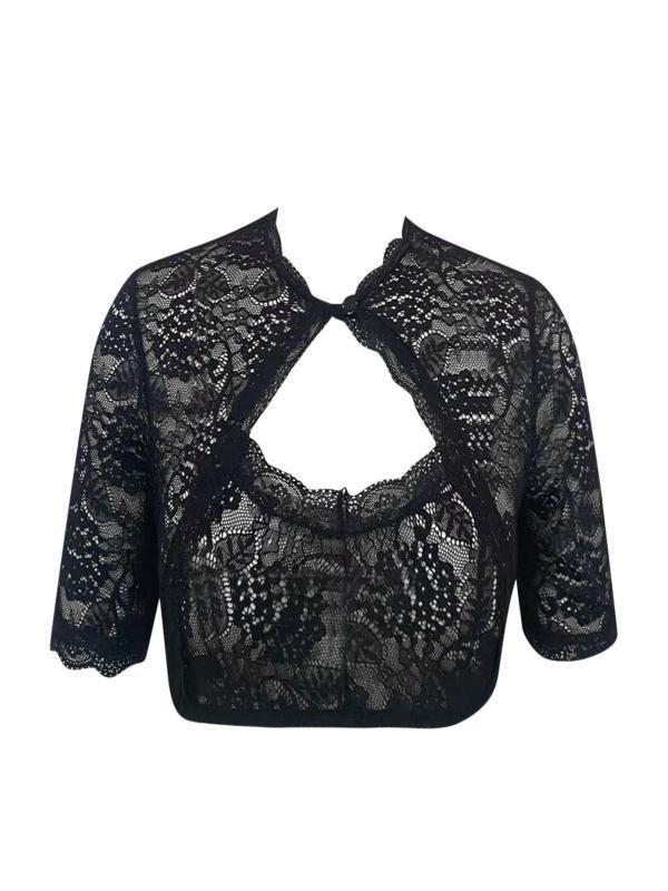 Wendy – Klassisches Damen-T-Shirt mit Spitzenbesatz