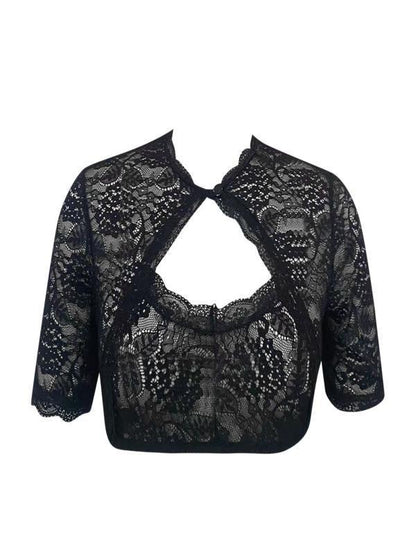 Wendy – Klassisches Damen-T-Shirt mit Spitzenbesatz