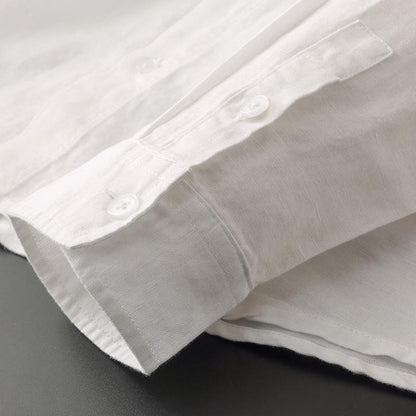 Sommerbluse Damen – Leichte Leinenbluse mit Kapuze im Hemdblusen-Stil