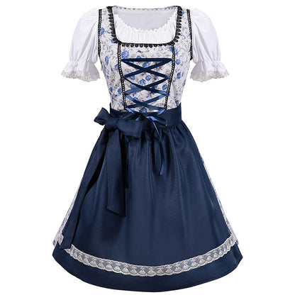Damen Trachtenkleid Dirndl im Biergartenstil – Perfekt für Oktoberfest & Volksfeste