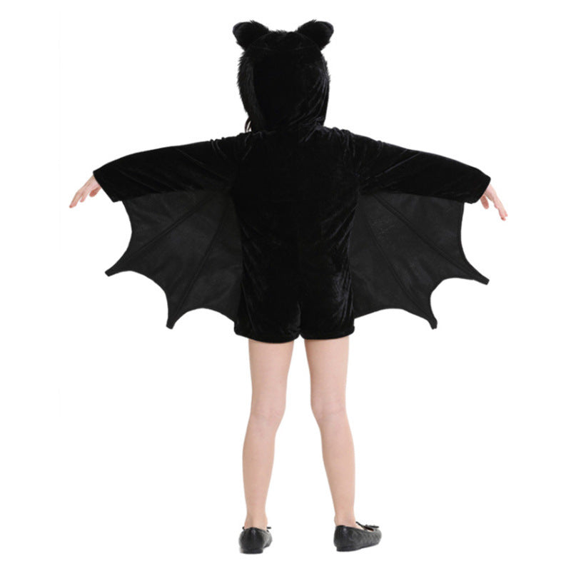 Kinder Halloween Fledermaus Kostüm – Unisex Verkleidung für Halloween-Partys & Trick-or-Treat