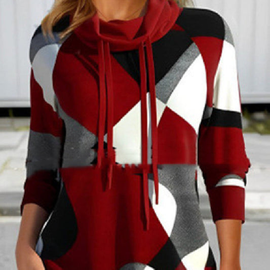 Tara – Modischer bedruckter Rollkragenpullover