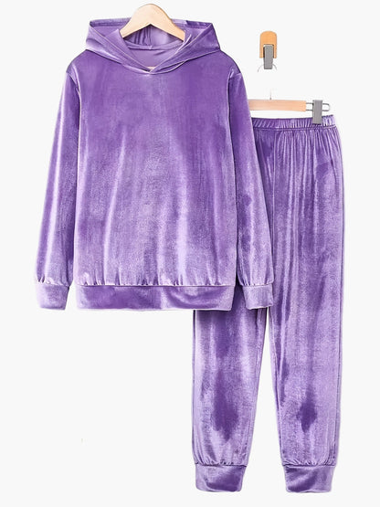 Damen Freizeit Hausanzug Set mit Kapuzenpullover und Jogginghose – Bequemer Lounge- und Trainingsanzug