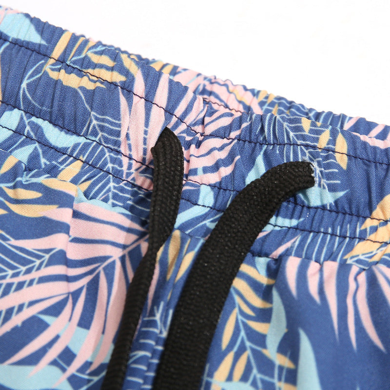 Damien – Locker sitzende Schwimmshorts mit sommerlichem Druck und doppelter Schicht