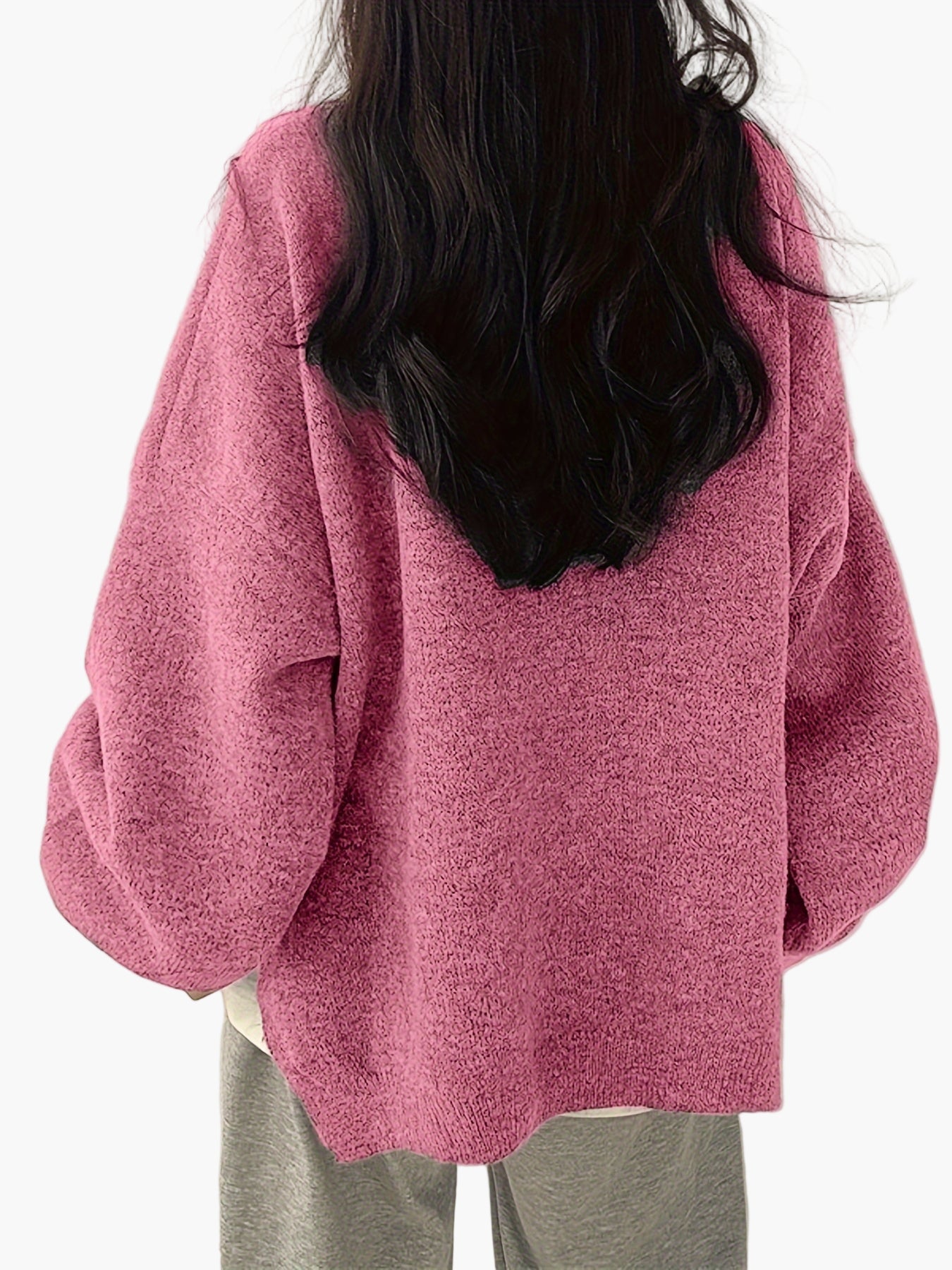 Damen Oversize Pullover Lockerer Casual Style für Herbst und Winter