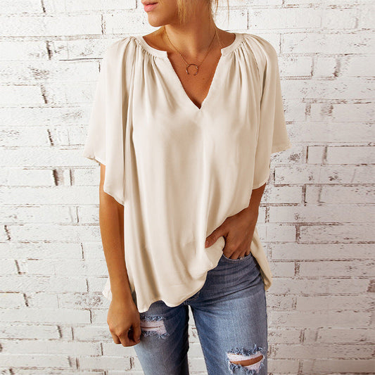 Tanya – Weiches Kurzarm T-Shirt Pullover