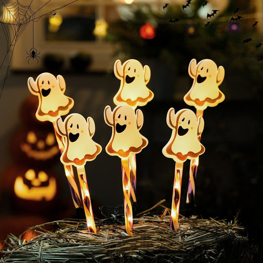 Halloween LED Gartenstecker Geisterlichter – Deko für Garten & Party