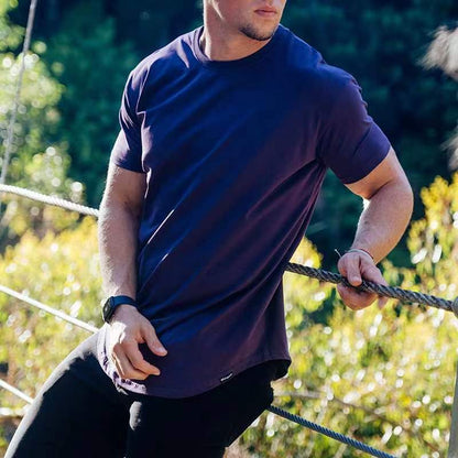 Walter – Slim Fit Sport T-Shirt mit Rundsaum