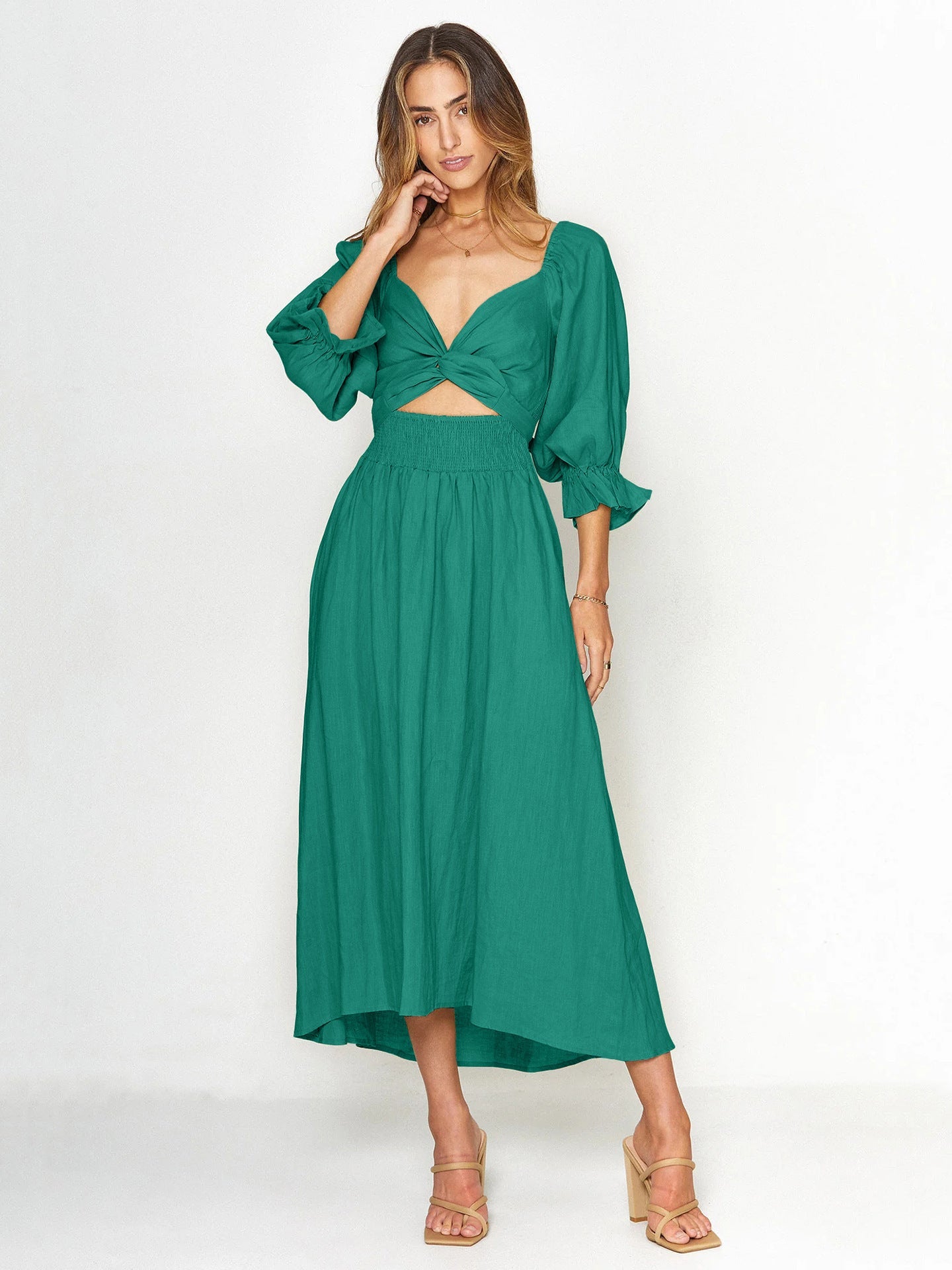 Kate – Rüschiges Damenkleid mit Kordelzug