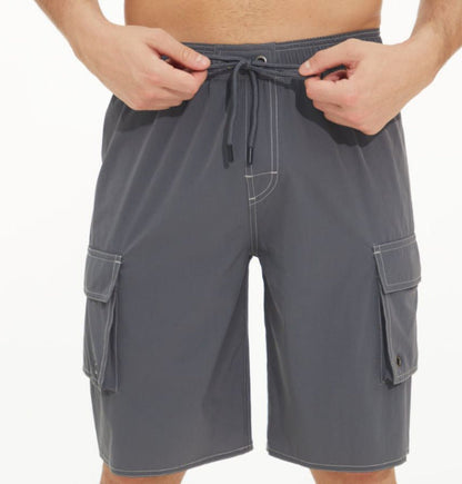 Justin – Einfarbige Herrenstrandshorts für den Outdoor-Bereich