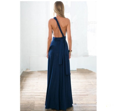Damen Maxikleid mit Rückenfreiem Design – Elegantes Abendkleid, vielseitig tragbar, Partykleid