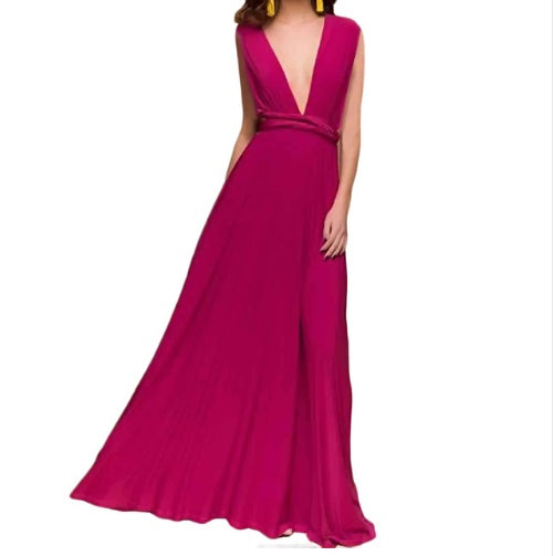 Damen Maxikleid mit Rückenfreiem Design – Elegantes Abendkleid, vielseitig tragbar, Partykleid