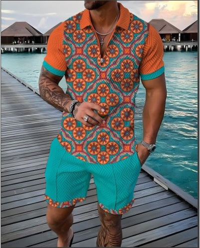 Dale – Herren Sommer Kurzarm Shorts Freizeitanzug