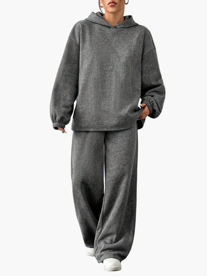 Damen Freizeit Hoodie & Jogginghose Set – Bequemer Loungewear Trainingsanzug für Herbst und Winter