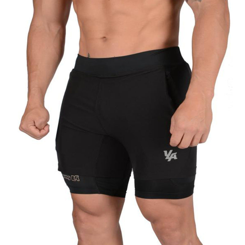 Chris – Sportliche Herren-Laufshorts aus Premium Veganleder für das Fitnessstudio
