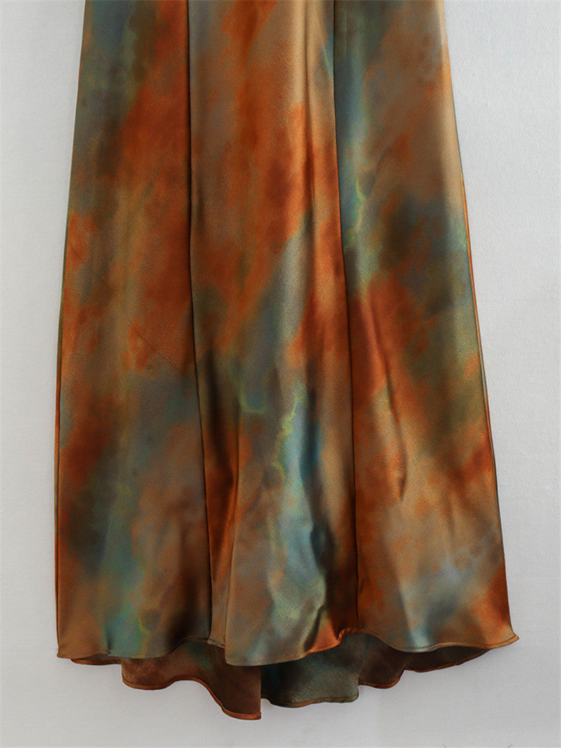 Kate – Ärmelloses, Batik-Mittel-Längen-Trägerkleid für Damen