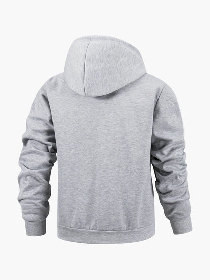 Herren Jogginganzug Set mit Fleece-Innenfutter – Kapuzenpullover und Jogginghose, Casual Style für Herbst und Winter