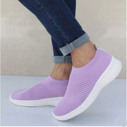 Tara – Plus Size Fly-Knit Socken Schuhe aus elastischem Stoff