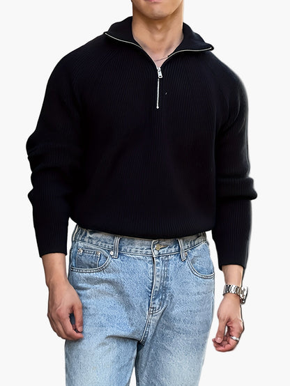 Herren Pullover mit Reißverschluss – Modischer Freizeit-Look für Herbst und Winter